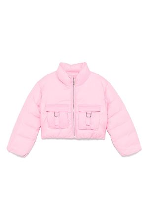 pink polyamide jacket MISS BLUMARINE KIDS | IF4045T2827X0604